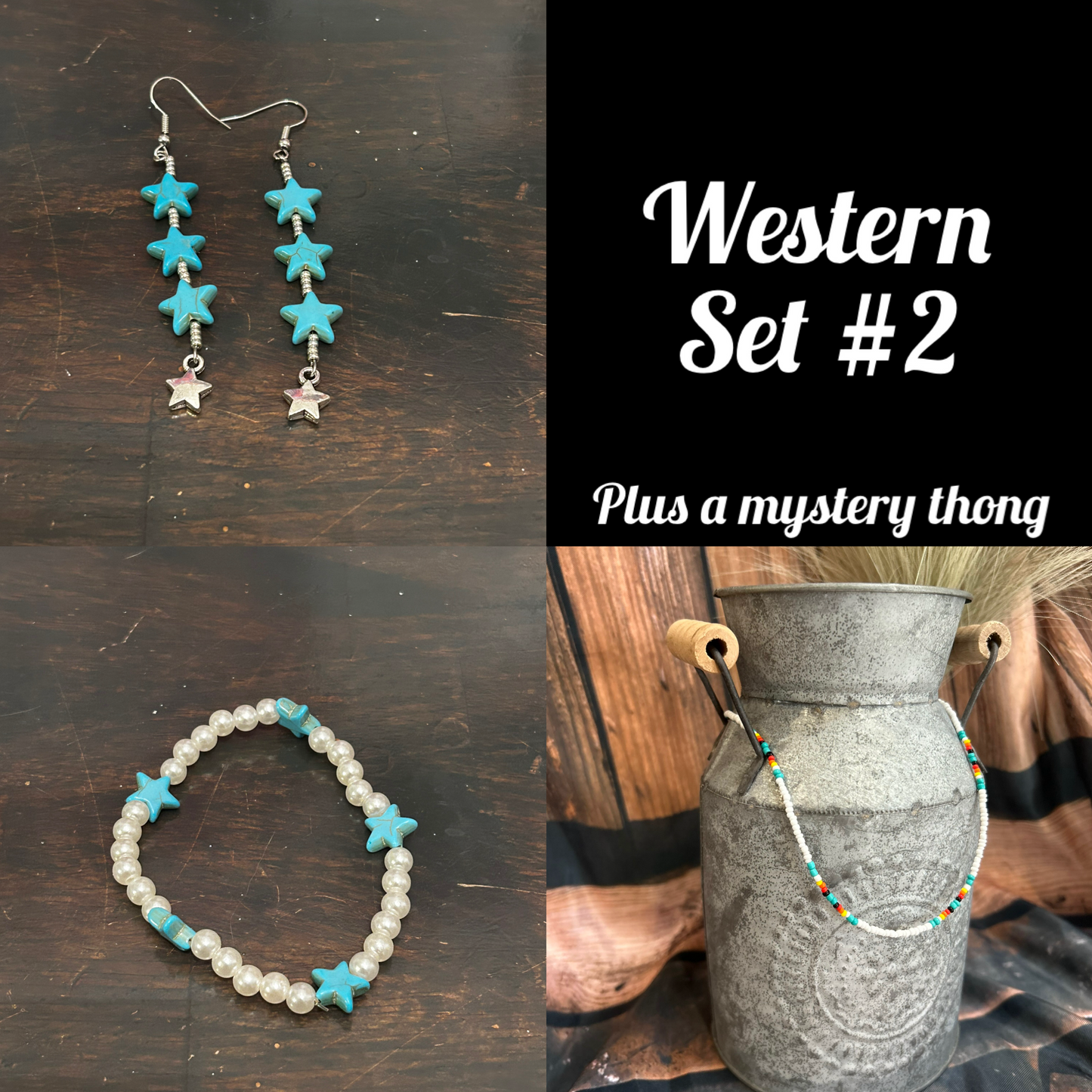 Western jewelry/thong sets