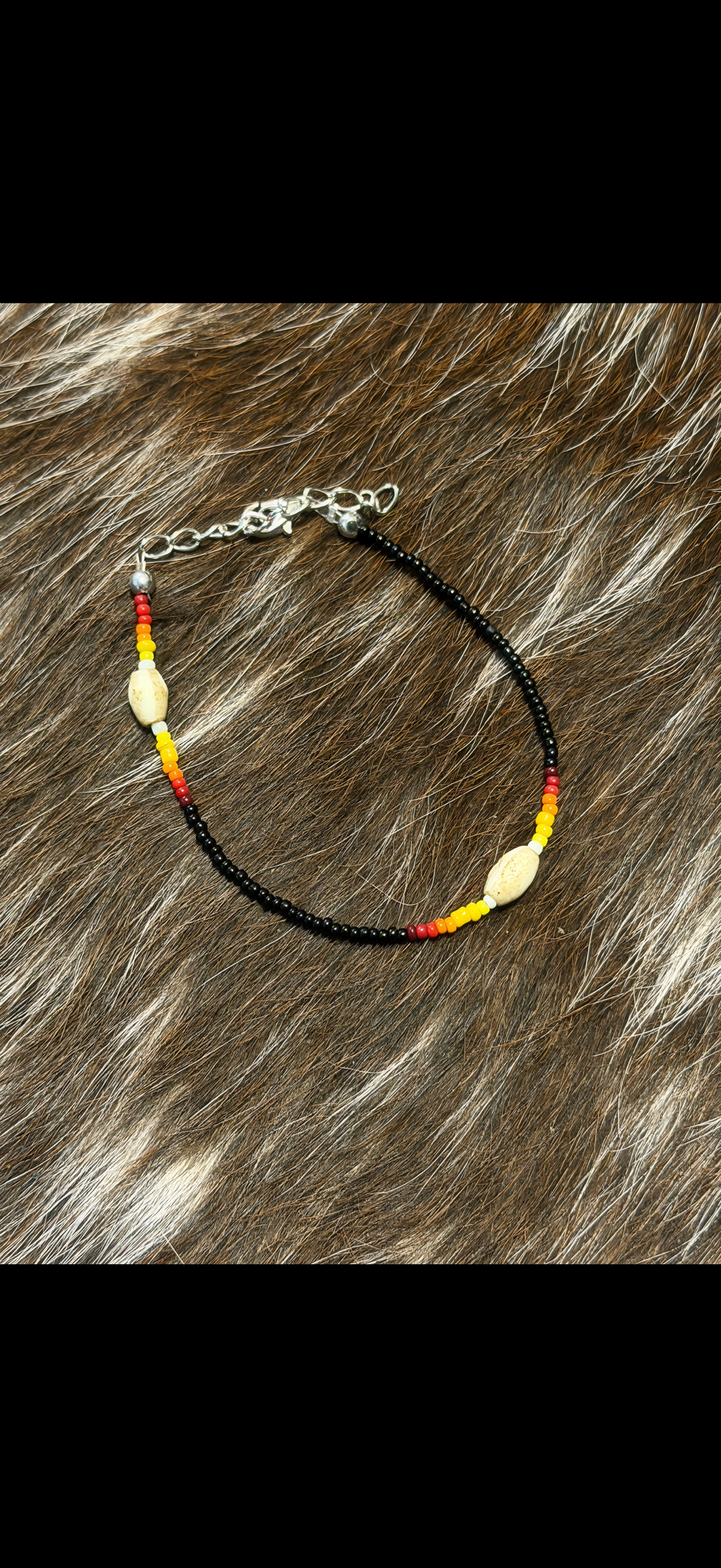 Carved bone bracelet