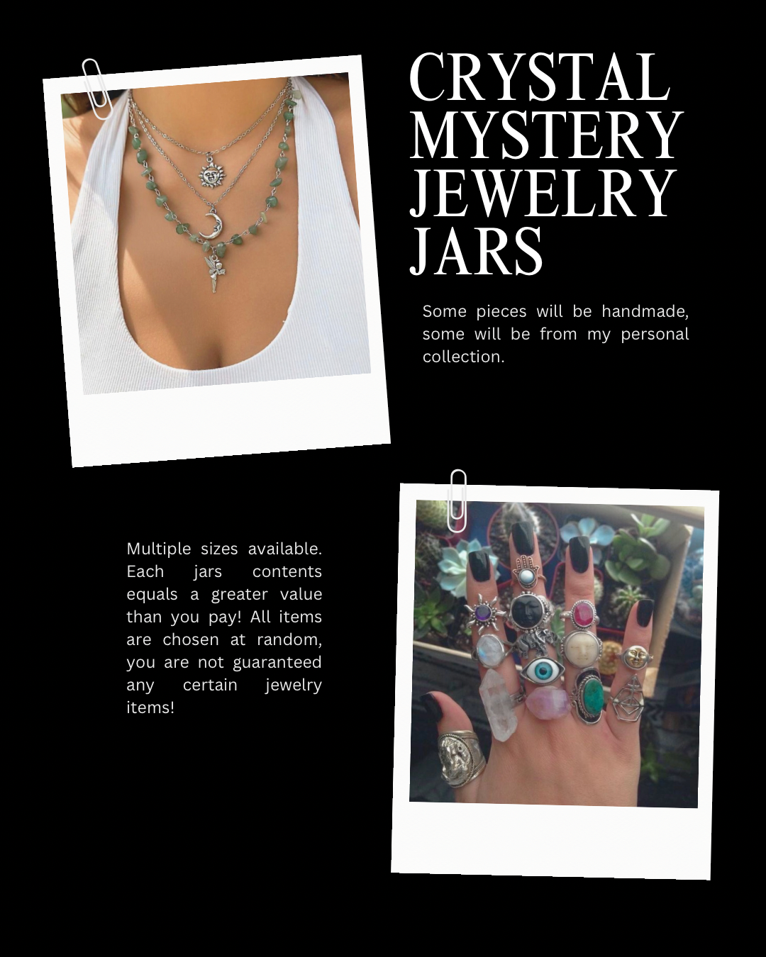 Crystal/Witchy Mystery jewelry jar