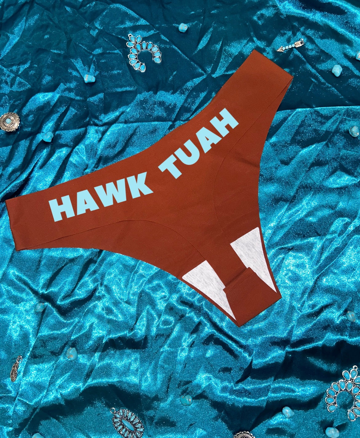 Hawk Tuah Thongs (seamless) - cream colors