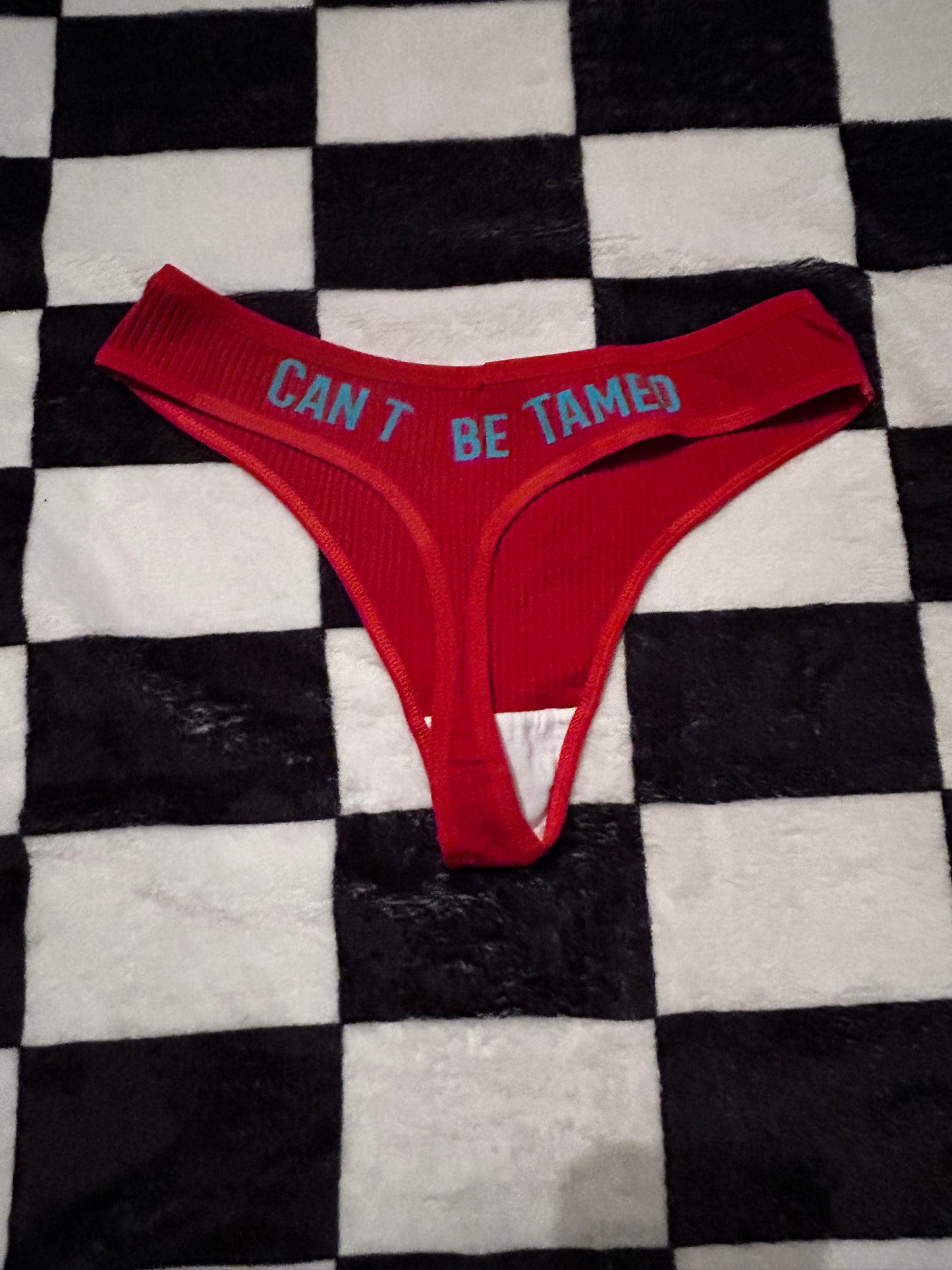 Can’t be tamed Thongs- warm colors