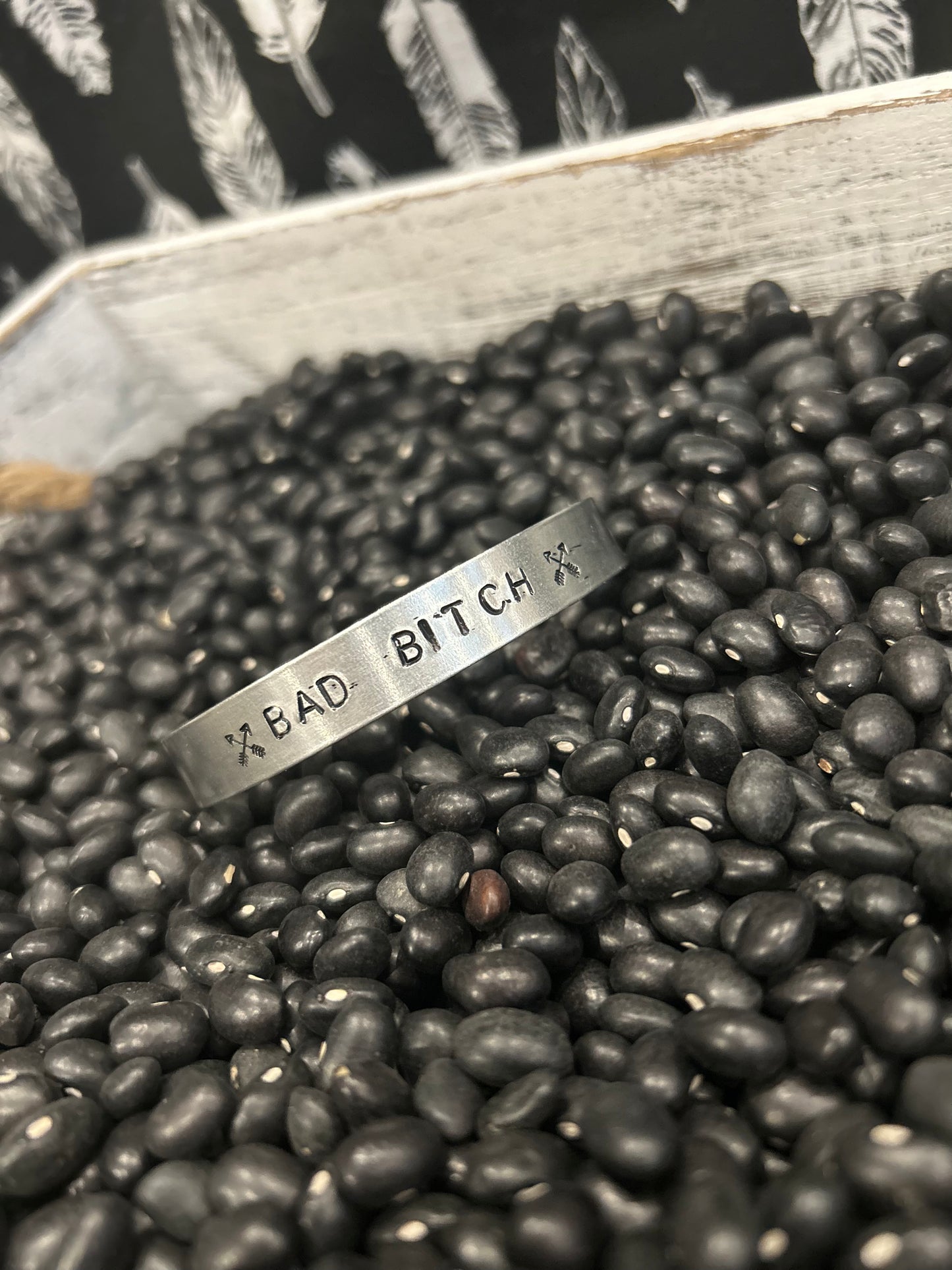 Metal stamped cuff