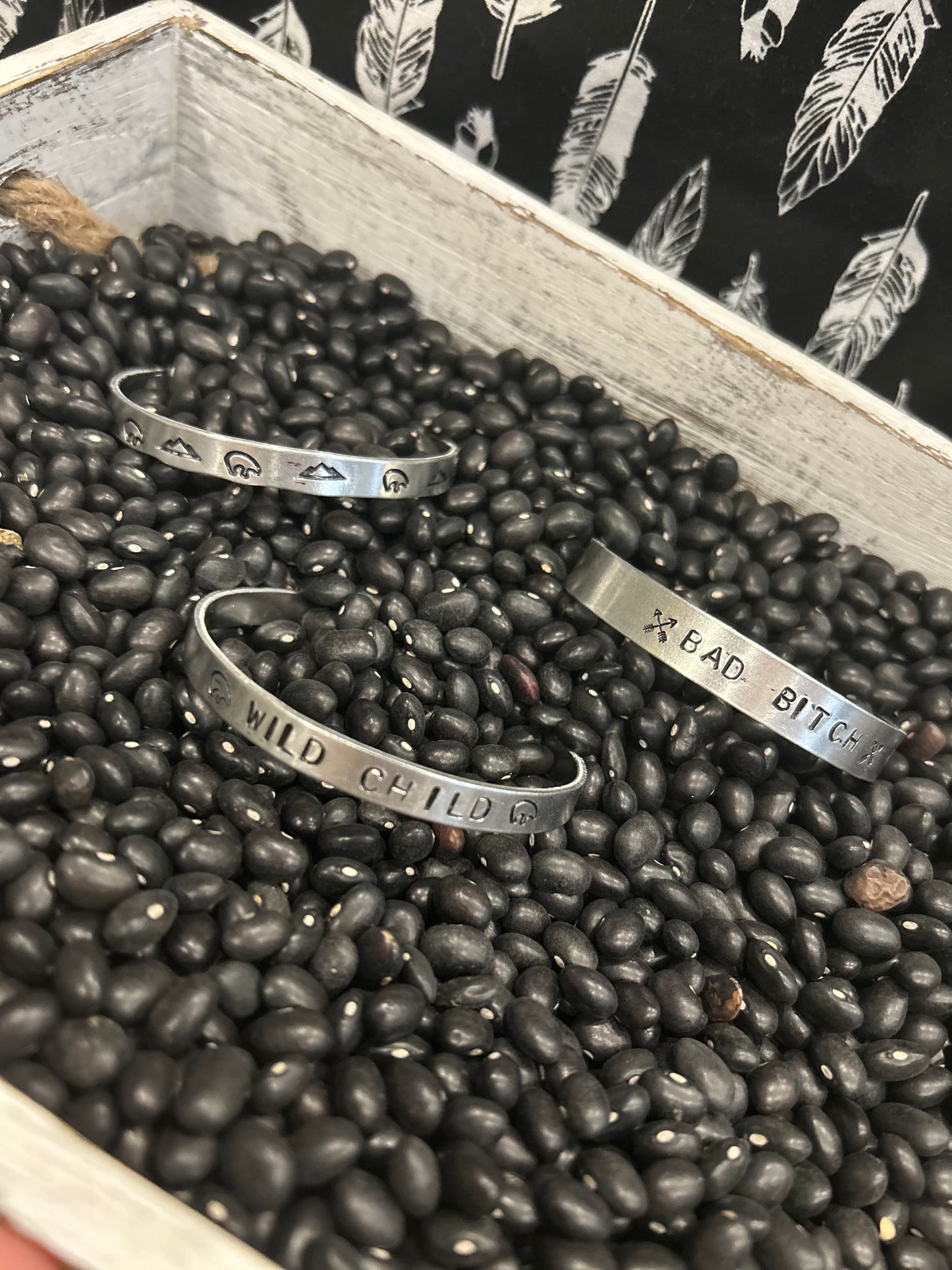Metal stamped cuff