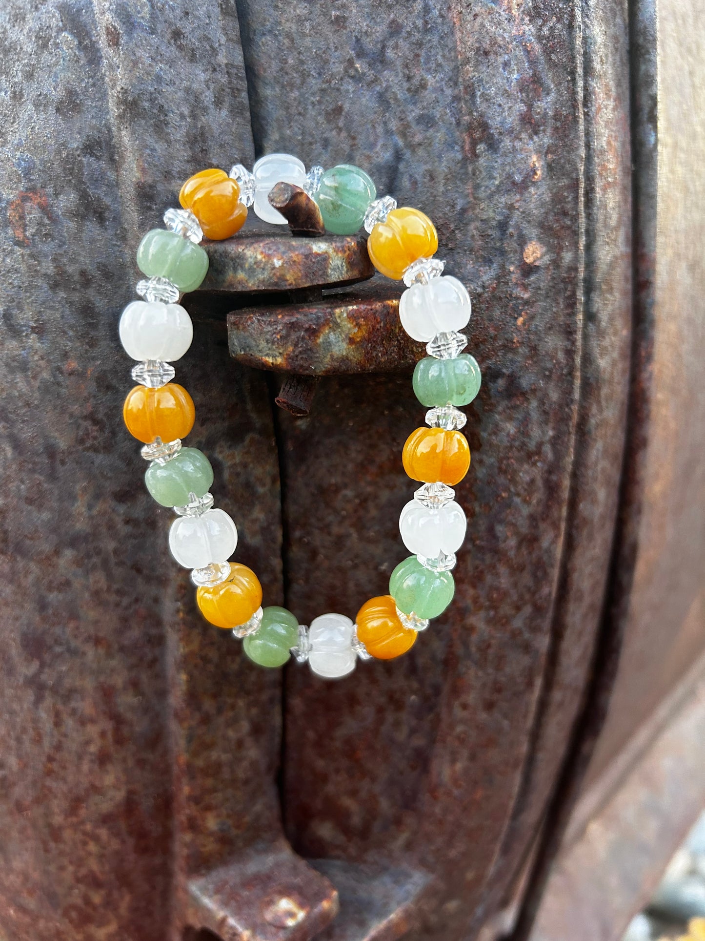 Jasper pumpkin bracelet