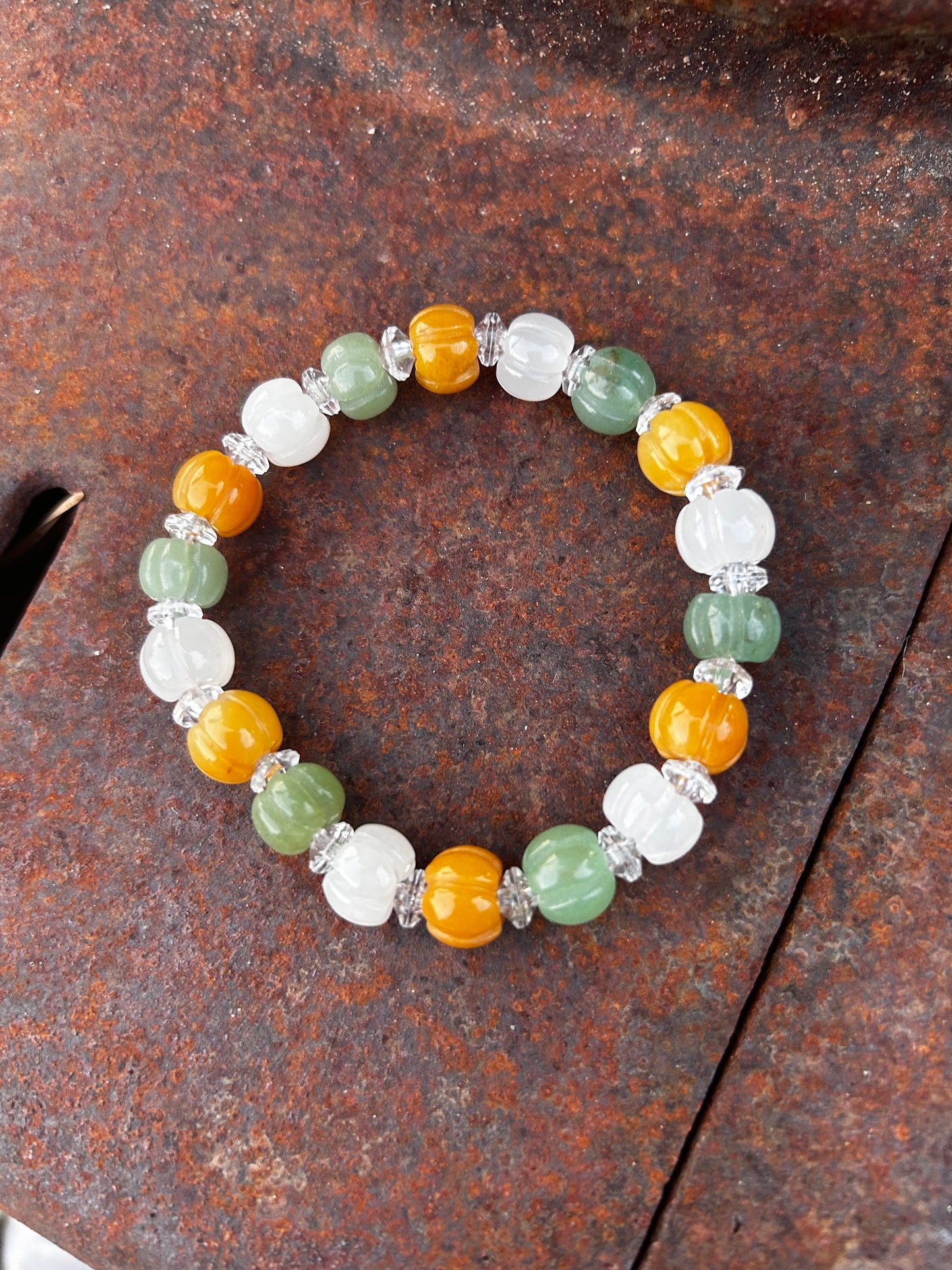 Jasper pumpkin bracelet