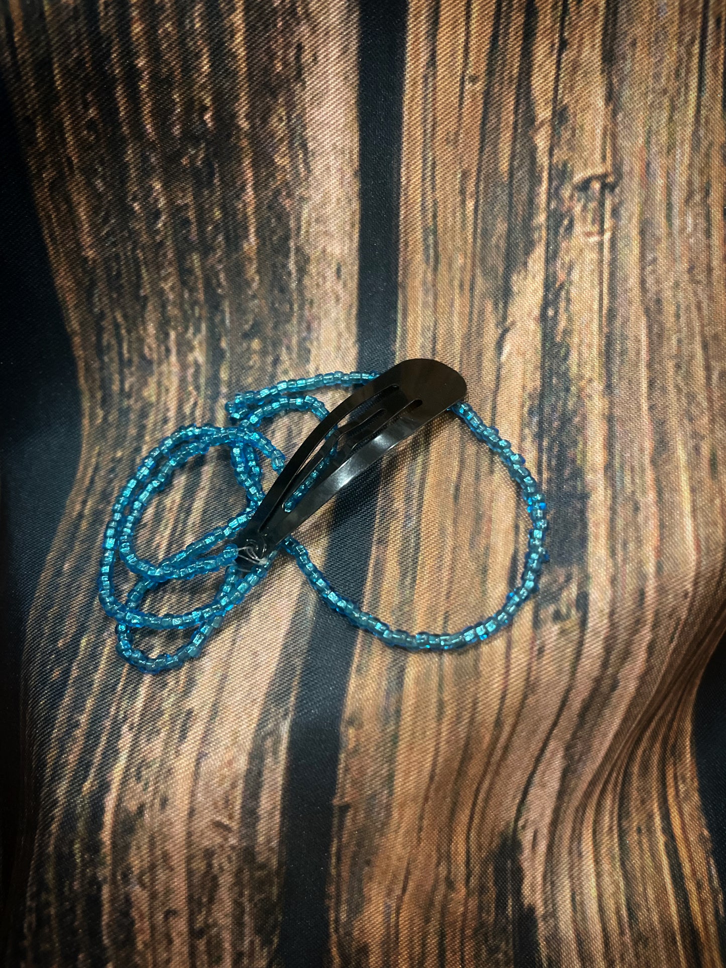 Diamond blue hair clip