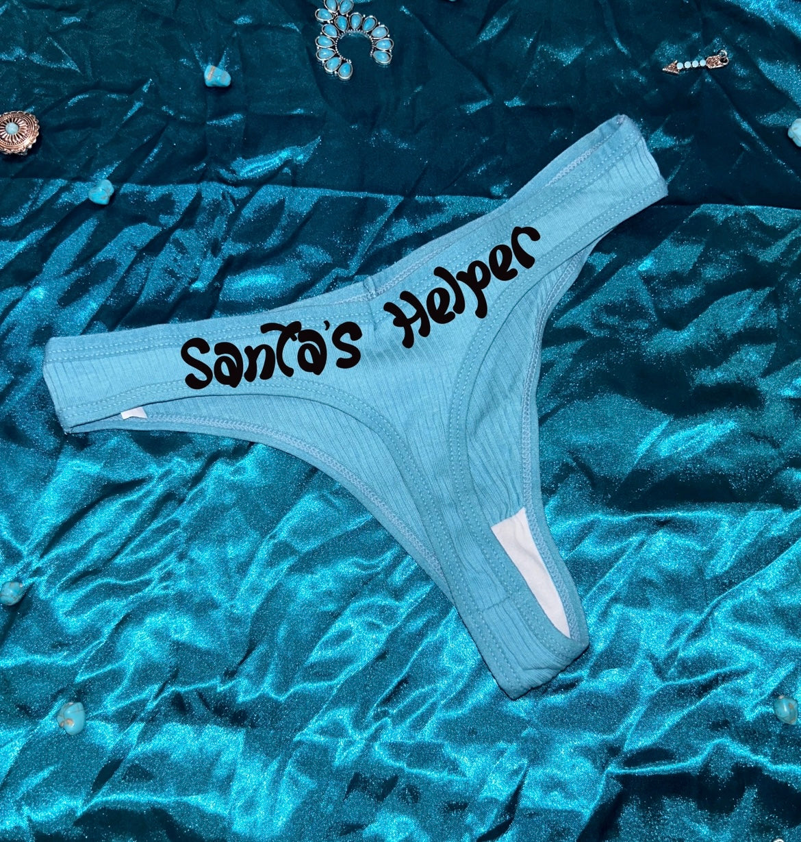Santas Helper Thongs - Cool Colors
