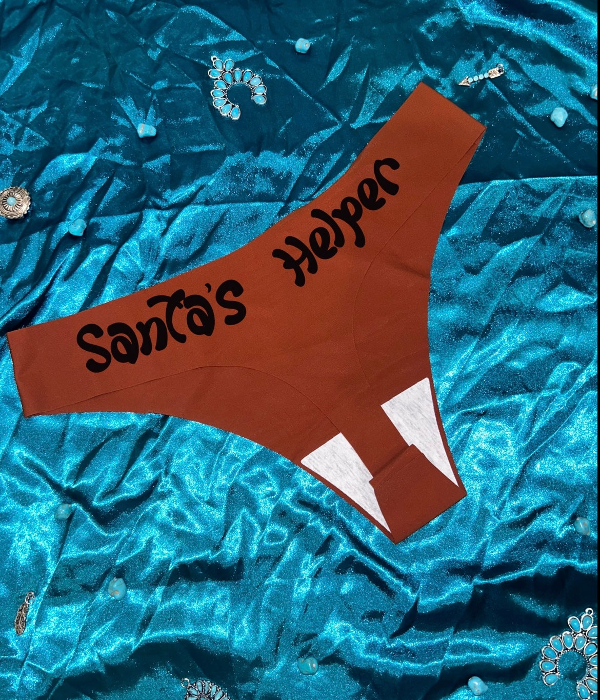 Santas Helper Thongs (seamless) - cream colors
