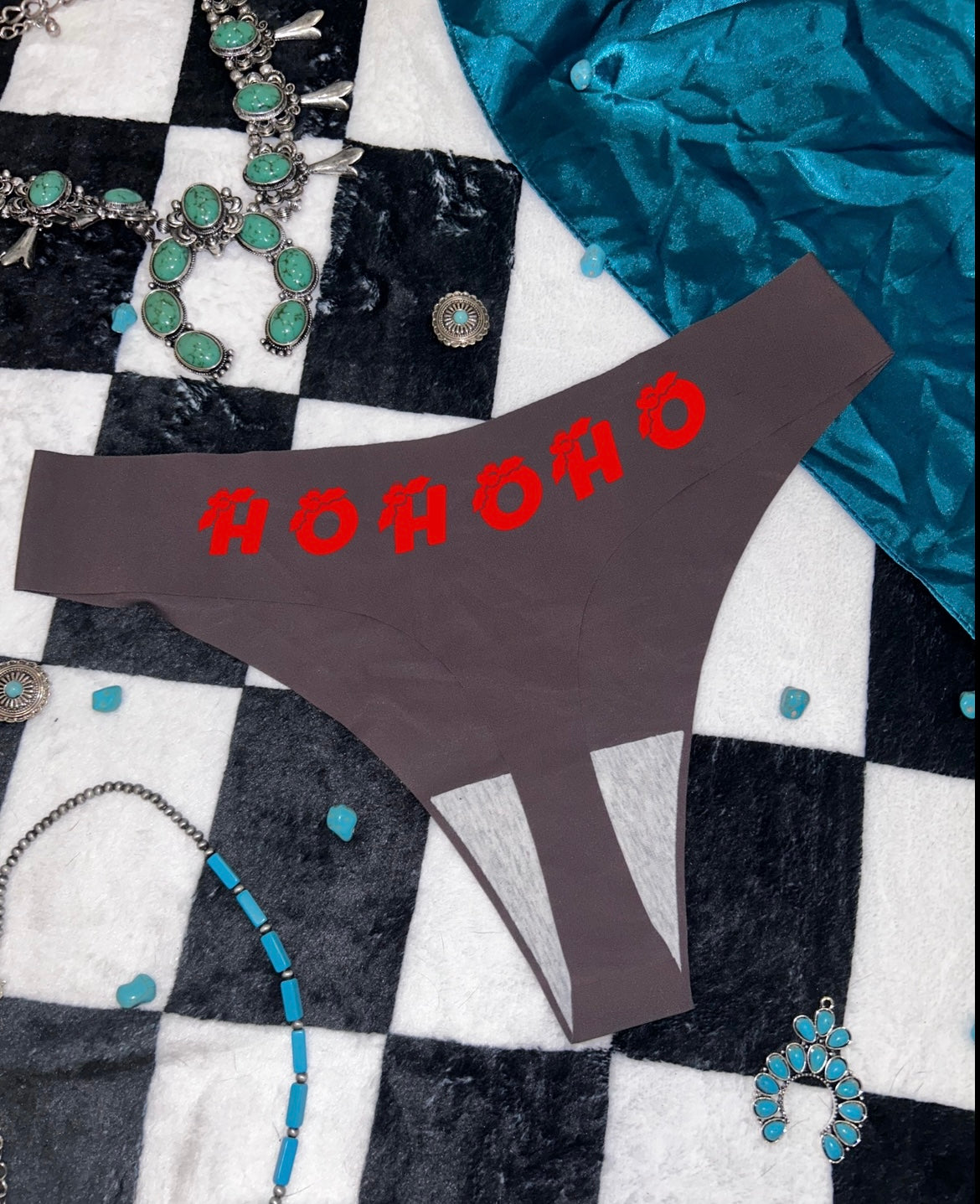 HO HO HO Thongs (seamless) - cream colors