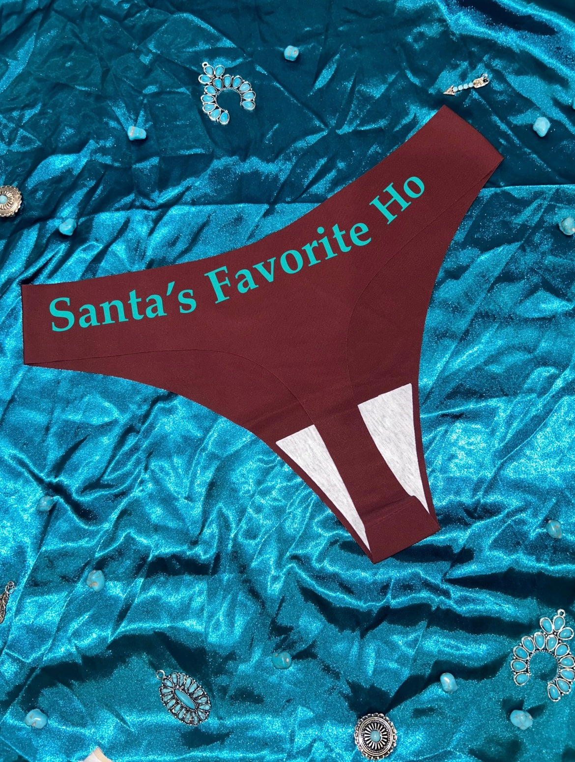 Santas favorite ho Thongs (seamless) - cream colors