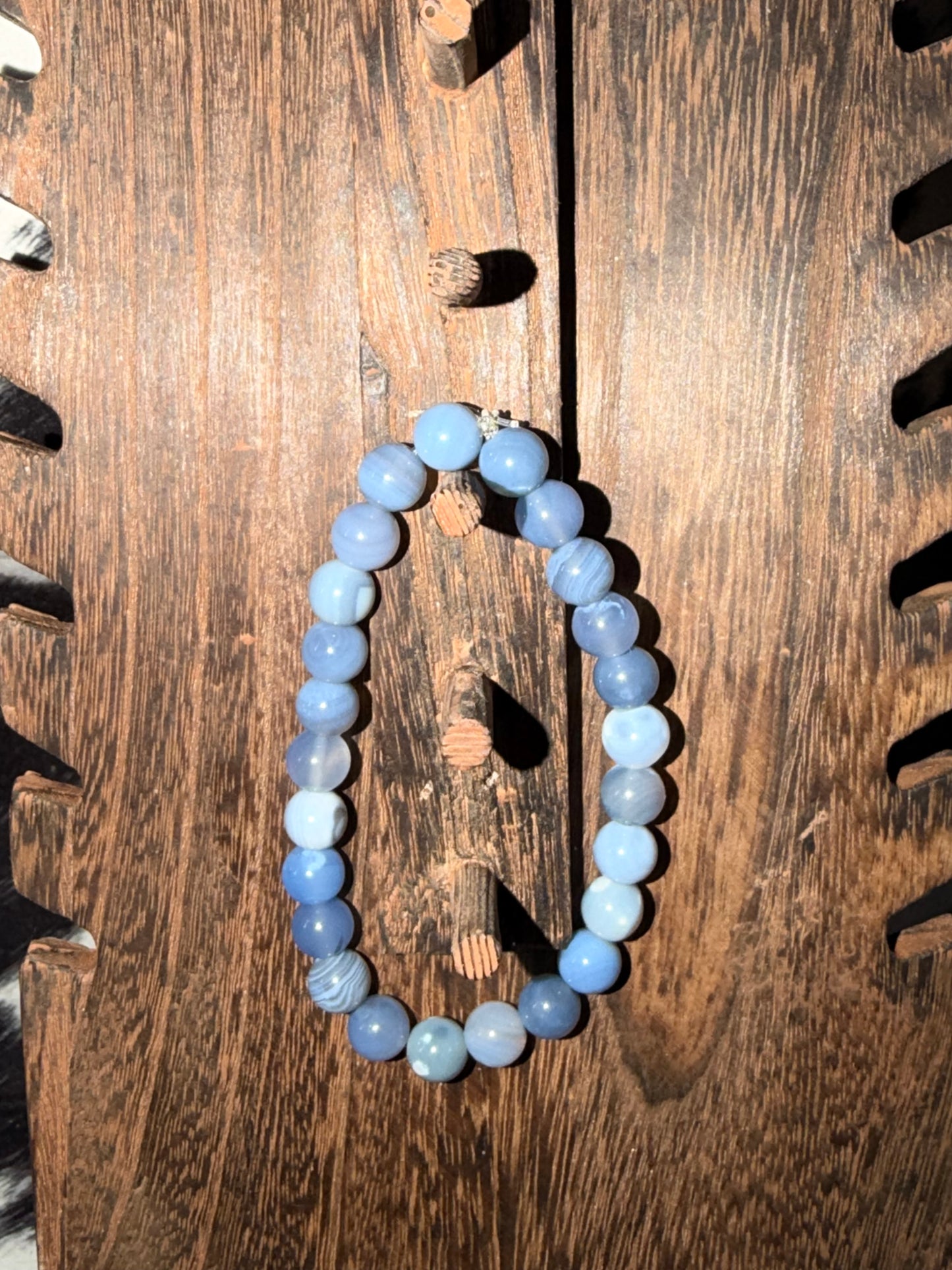 Dyed Blue Agate Bracelet
