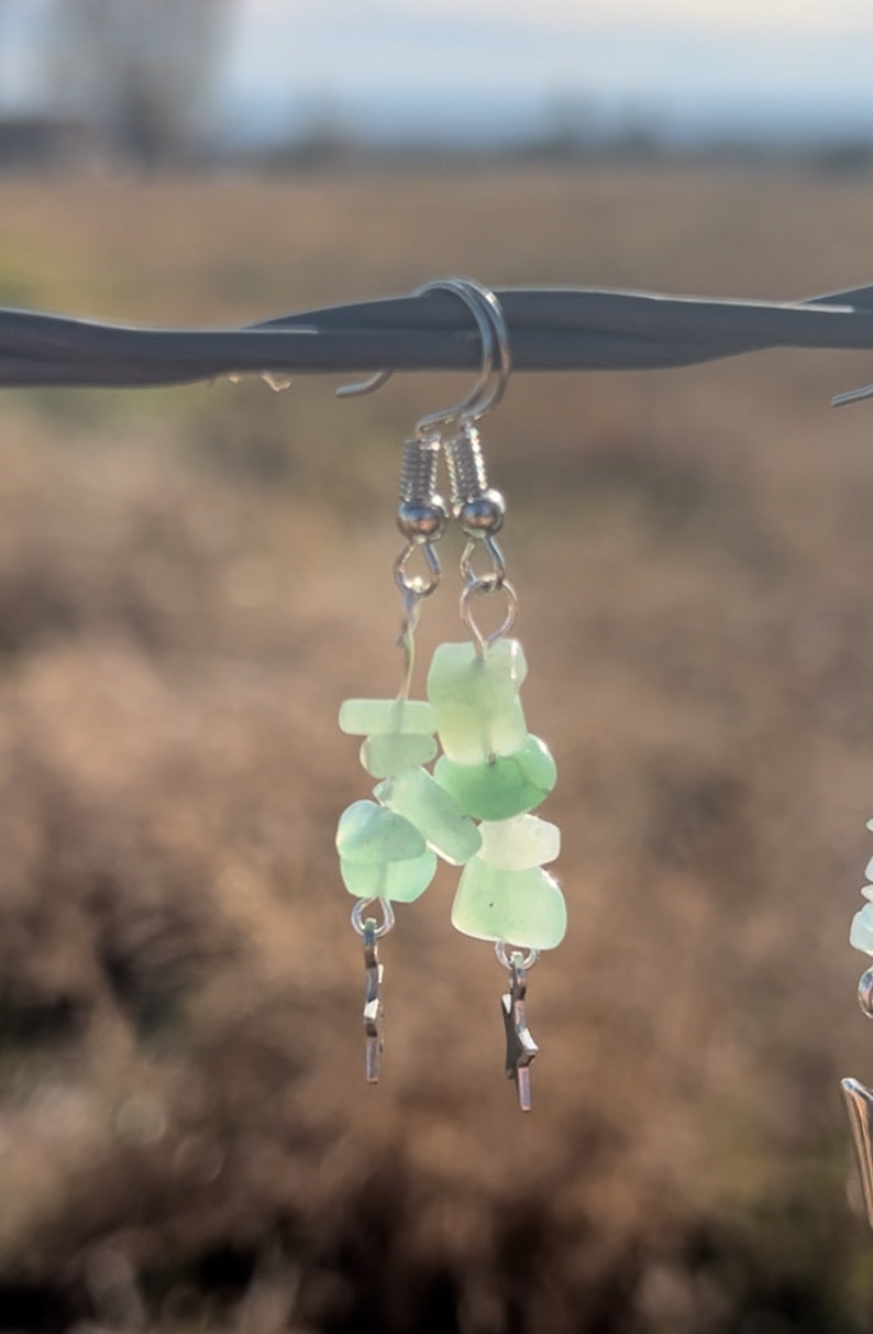 Green aventurine earrings