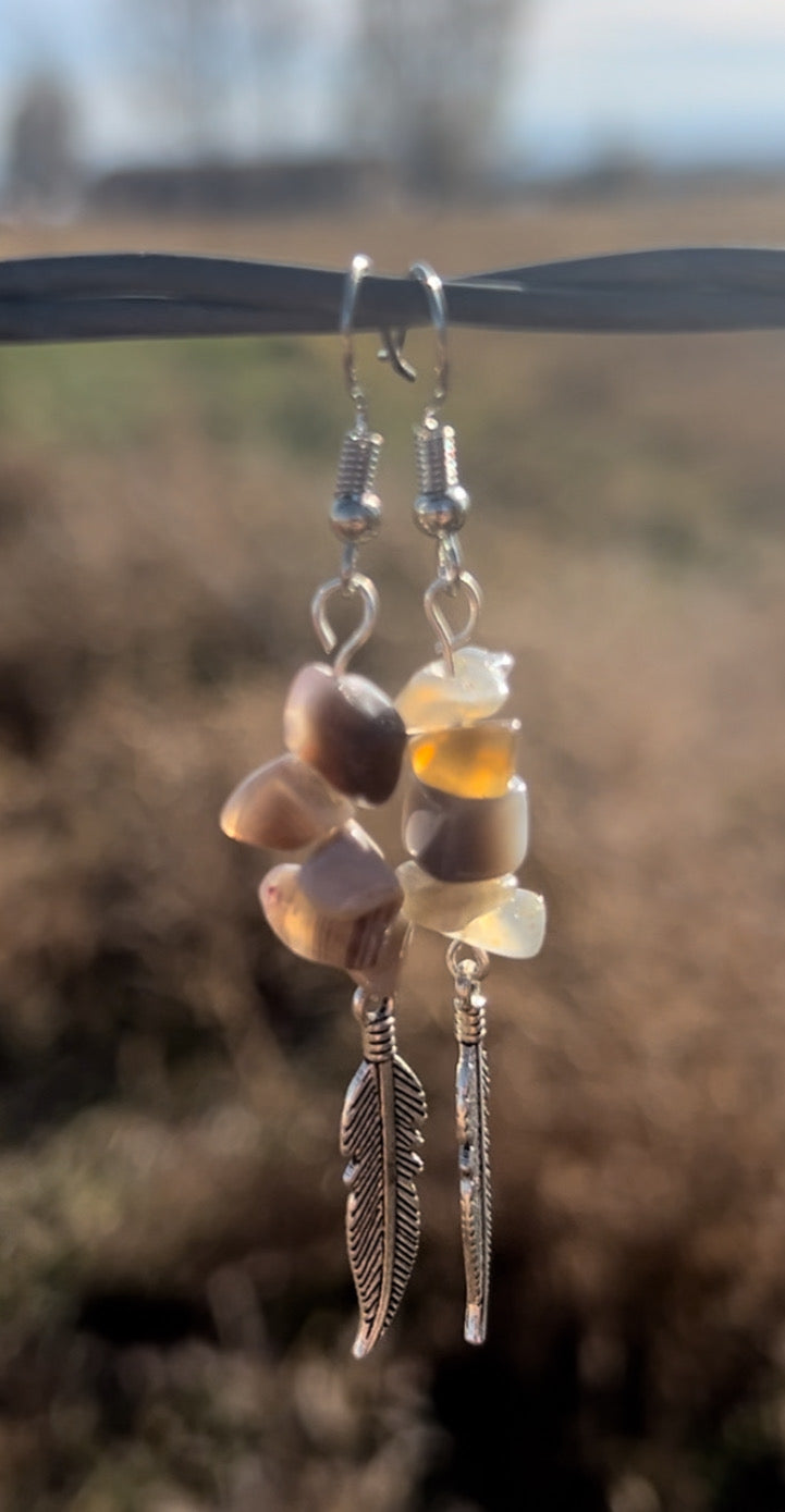 botswana agate earrings