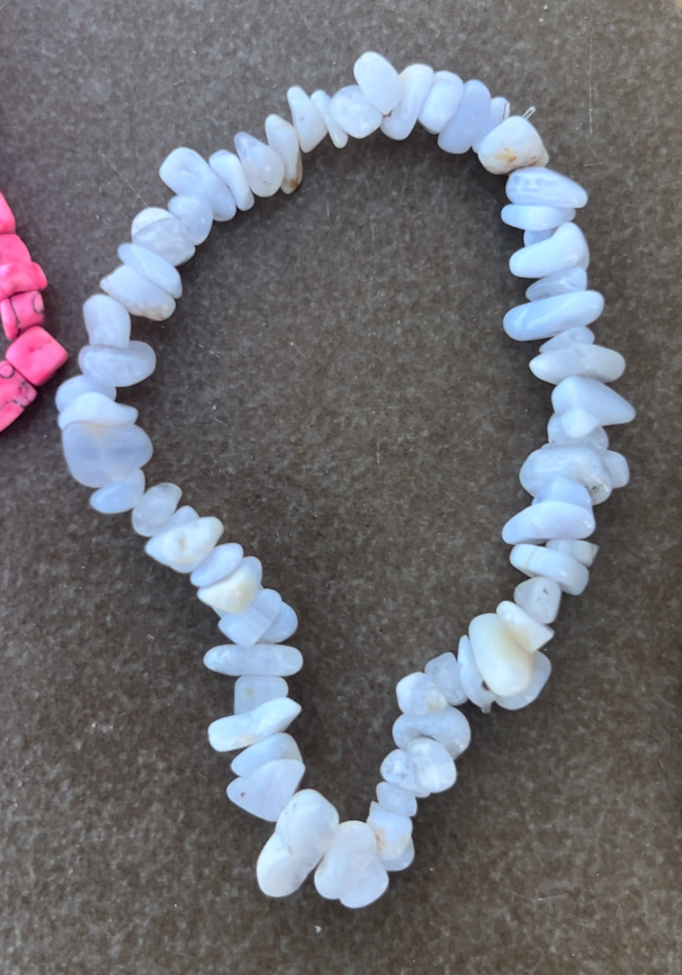 Blue calcedony chip bracelet