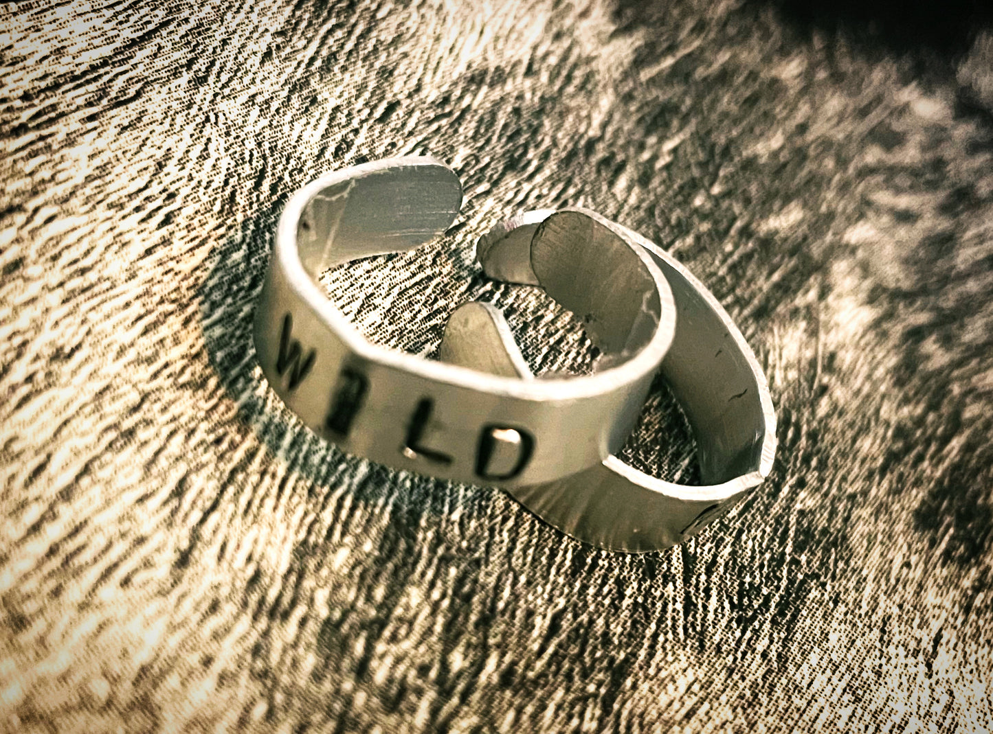 WILD metal stamped ring