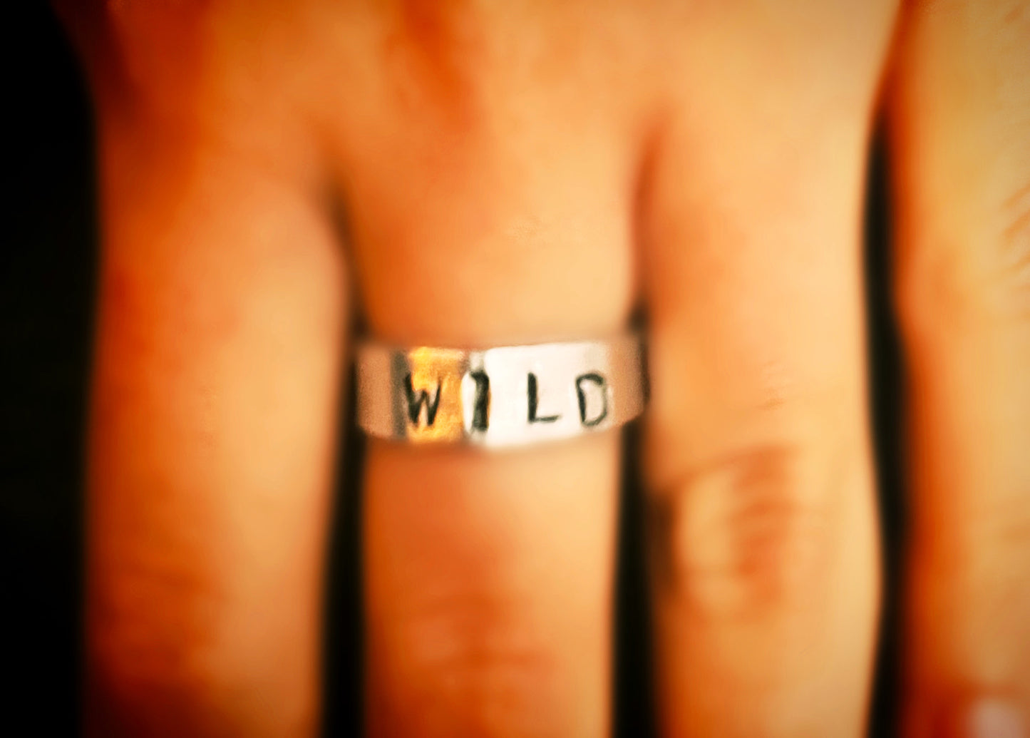 WILD metal stamped ring