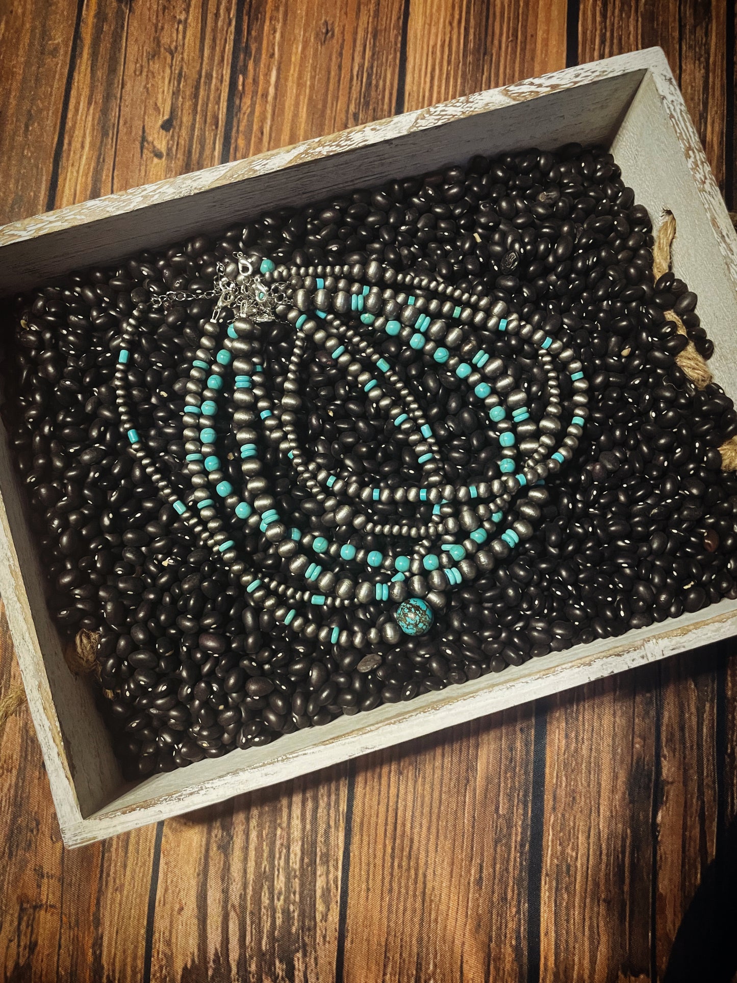 Navajo pearl and turquoise necklace