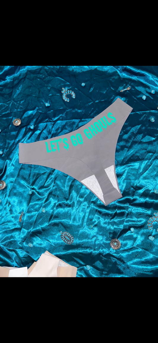 Let’s go ghouls Thongs (seamless) - cream colors