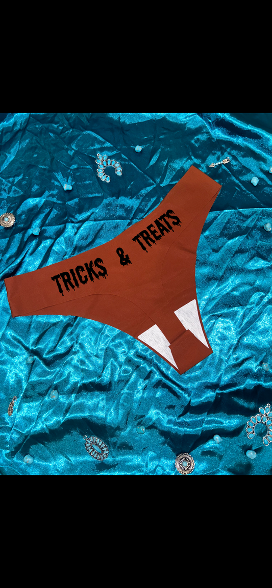 Tricks and Treats Thongs (seamless) - Blues/Grey