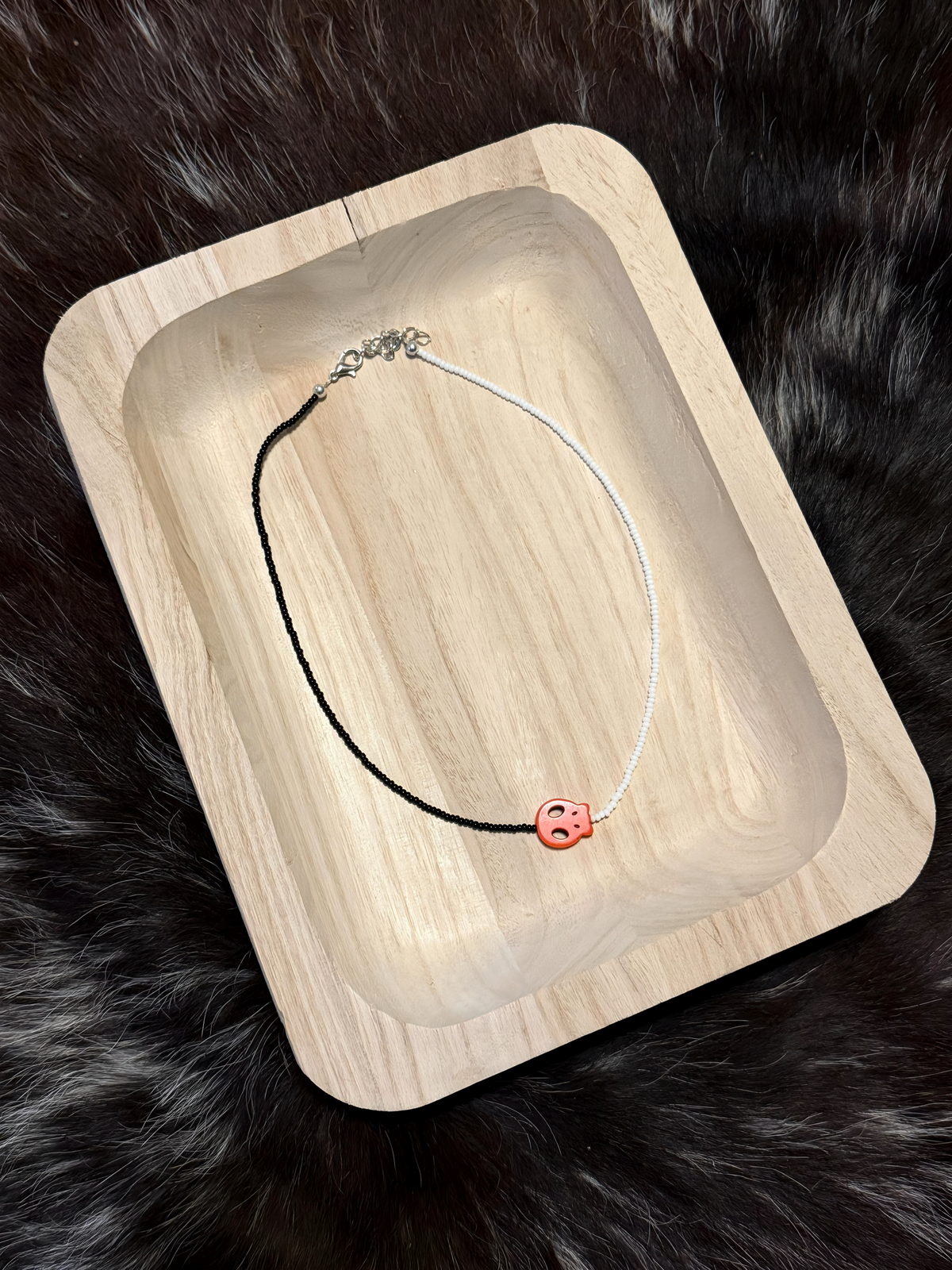 Split skull necklace