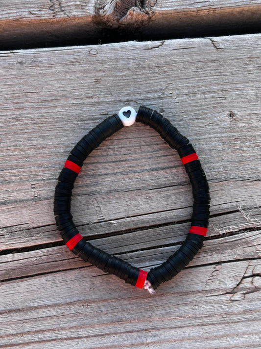 Black heart bracelet