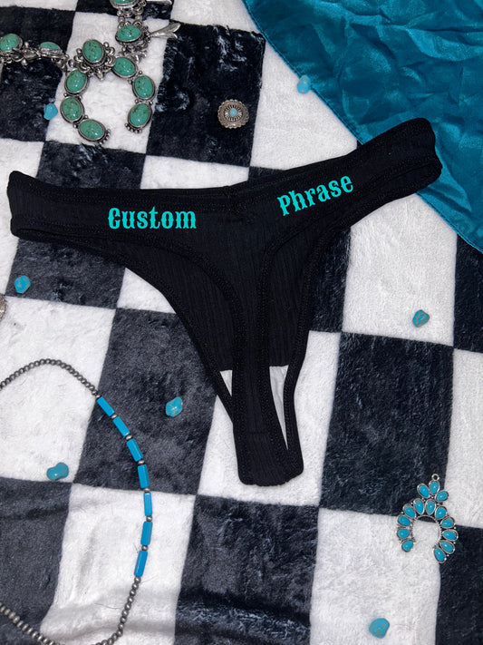 Custom Thongs (read description)- Cool Colors western font