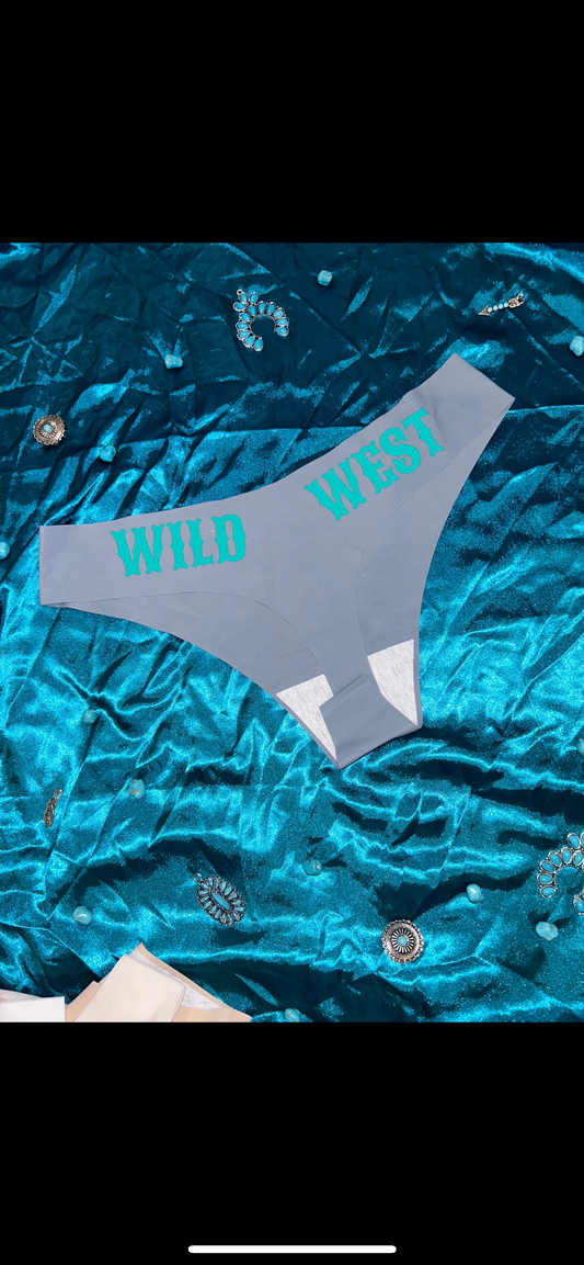 WILD WEST Thongs (seamless) - Blues/Grey