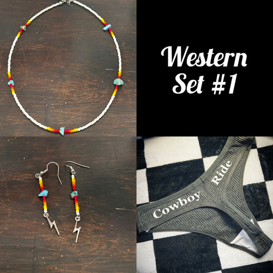 Western jewelry/thong sets