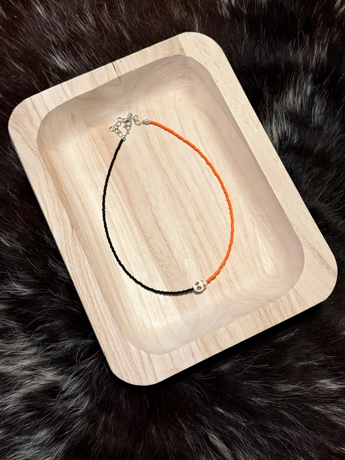 Split skull necklace