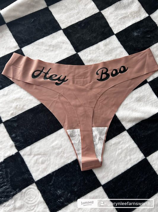 Hey Boo Thongs (seamless) - cream colors