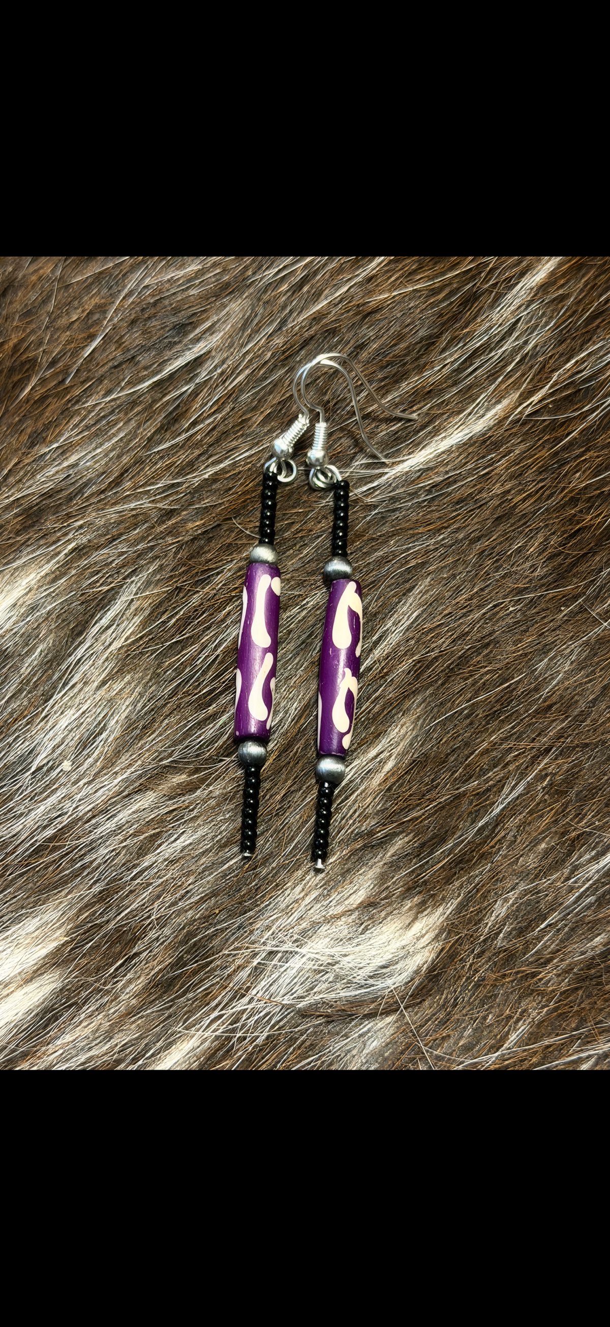 Dyed wood earrings