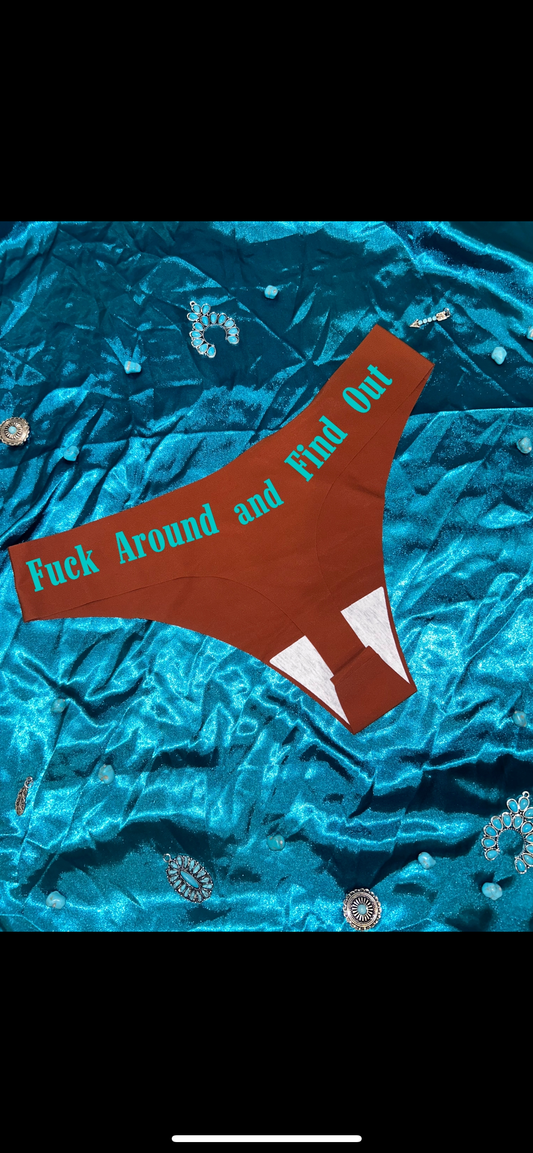 Fuck around and find out Thongs (seamless) - cream colors