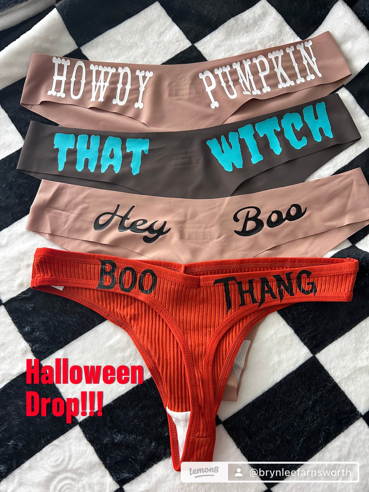 That Witch Thongs (seamless) - cream colors