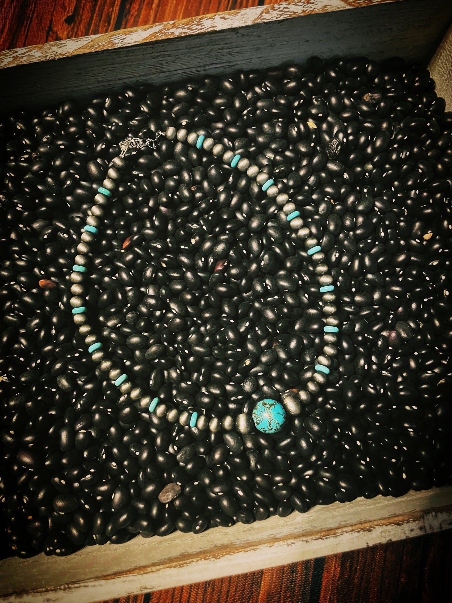 Navajo pearl turquoise accent necklace