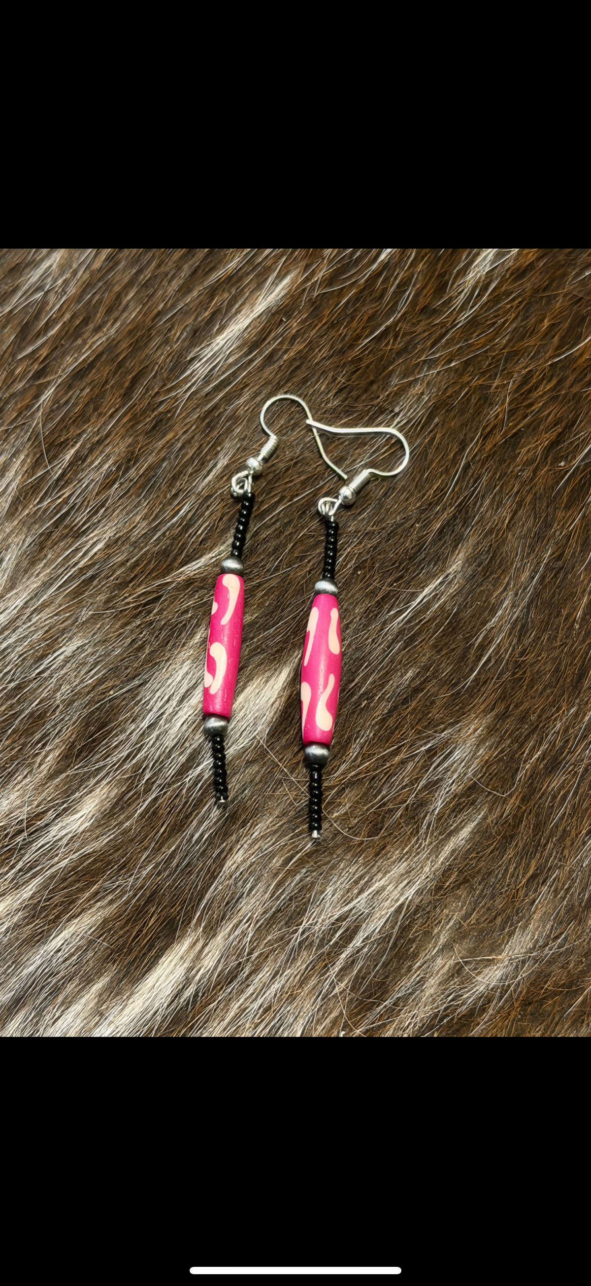 Dyed wood earrings
