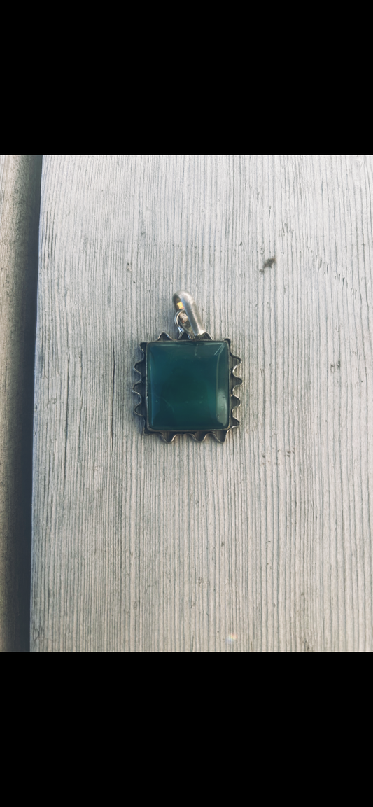 Square Blue/Green pendant Raffle