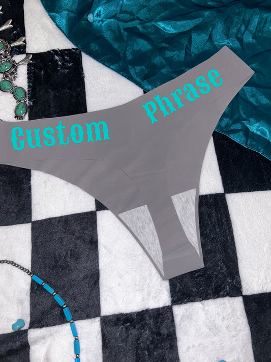 Custom Thongs (read description) (seamless) - cream colors western font