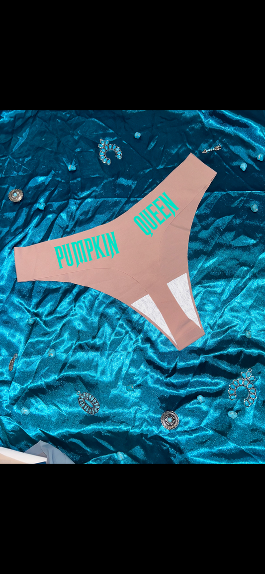 Pumpkin Queen Thongs (seamless) - cream colors