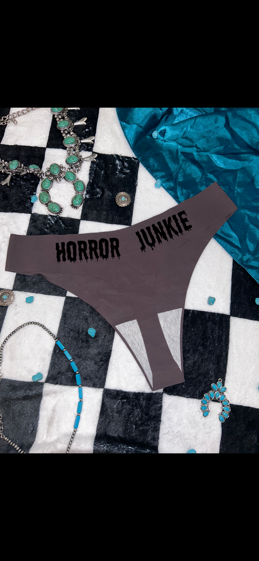 Horror junkie Thongs (seamless) - cream colors