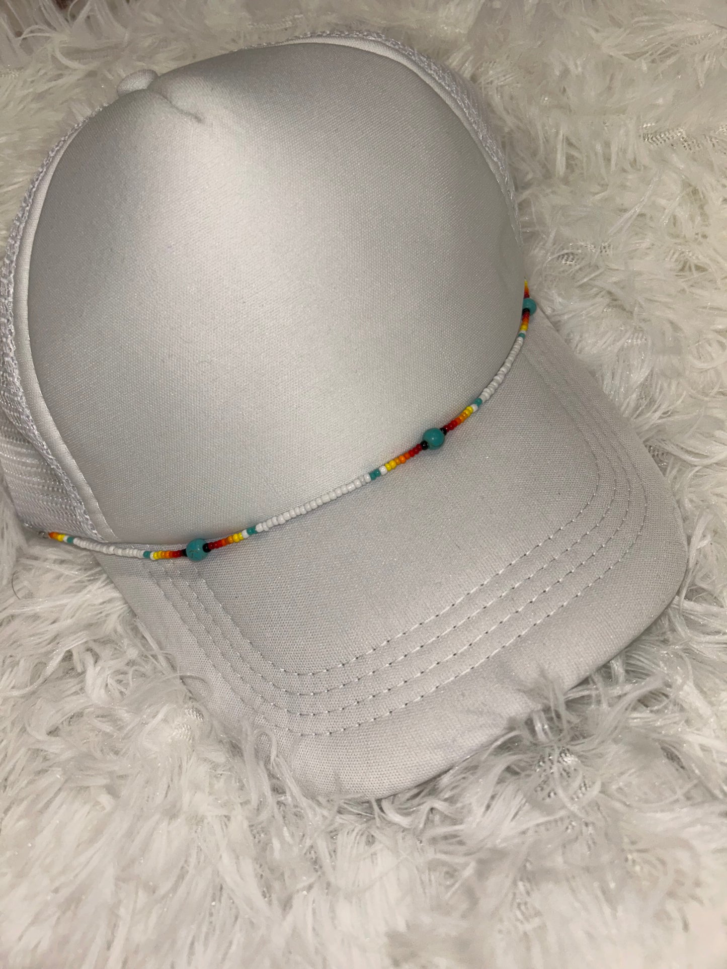 Turquoise serape hat charm