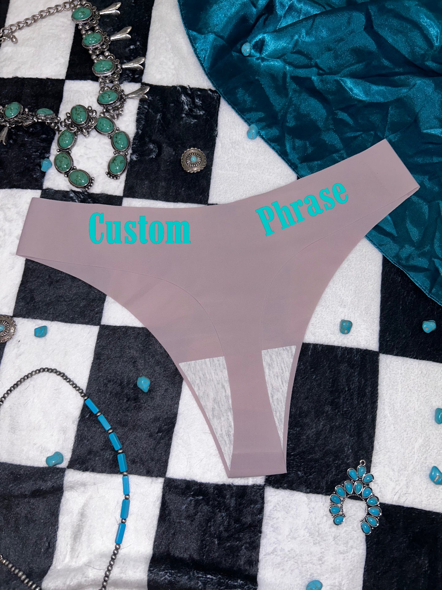 Custom Thong (read description) (seamless) - Blues/Grey marlboro font