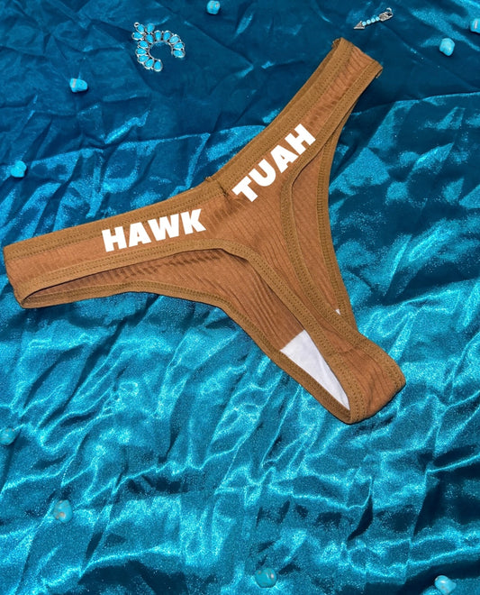 Hawk Tuah Thongs- warm colors