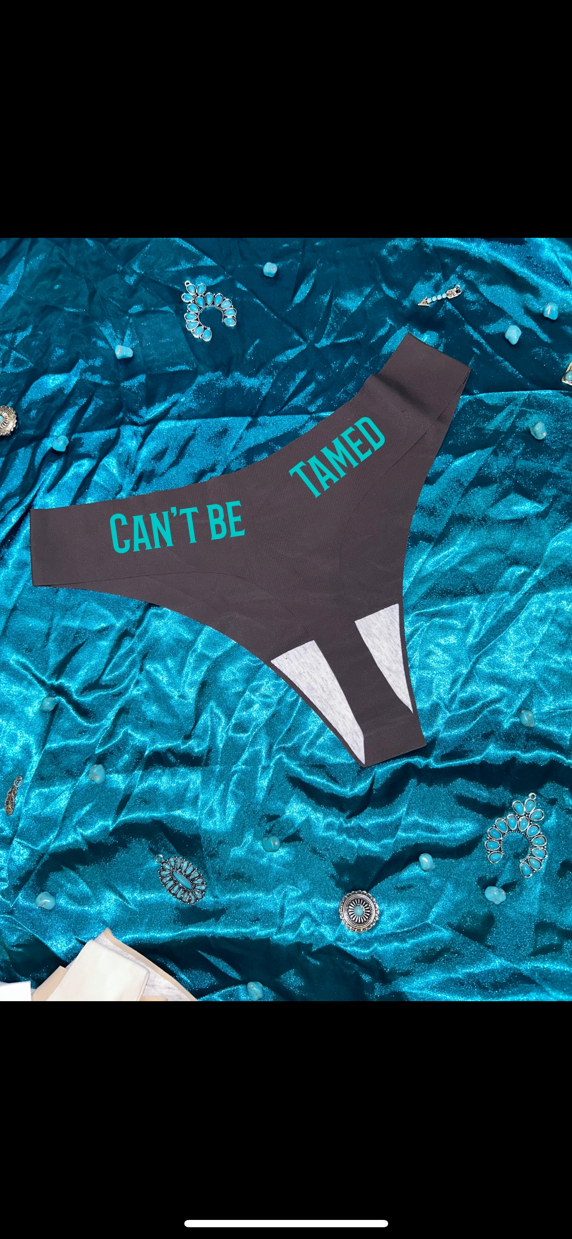 Cant be tamed Thongs (seamless) - Blues/Grey