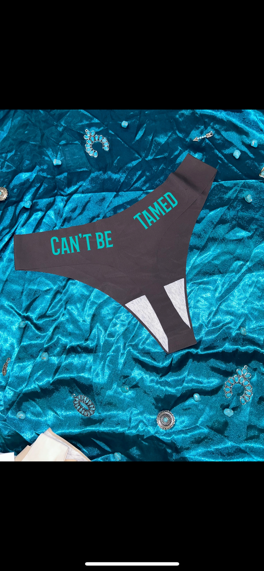 Cant be tamed Thongs (seamless) - Blues/Grey