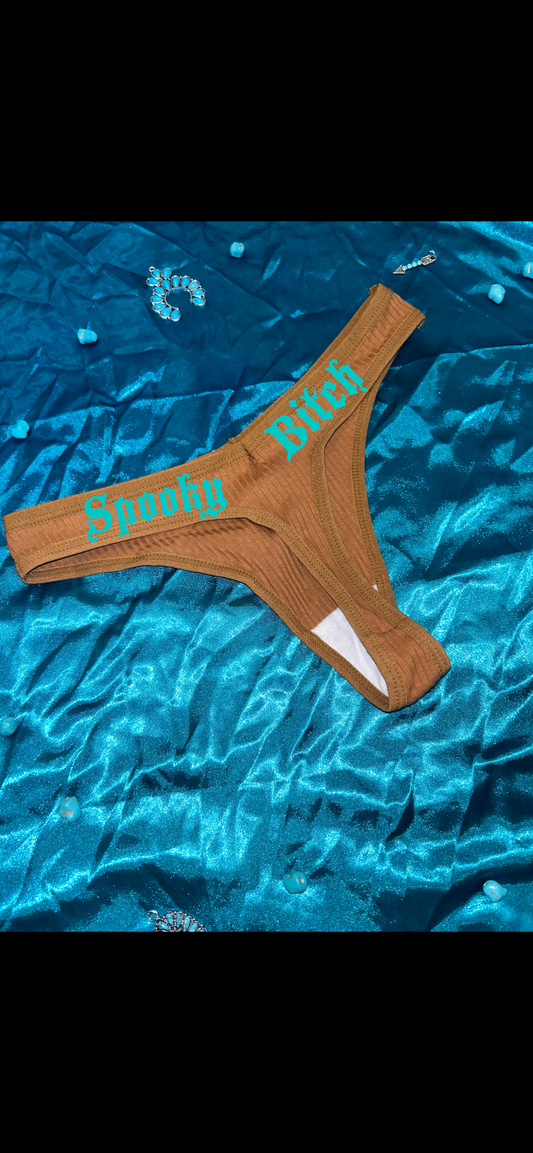 Spooky Bitch Thongs - Warm colors