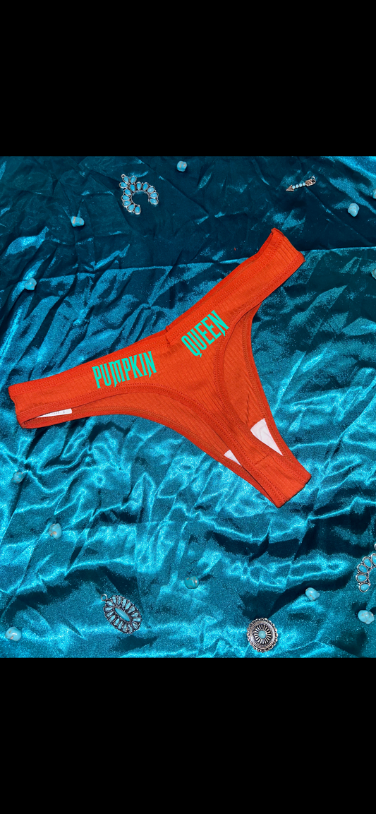 Pumpkin queen Thongs - Cool Colors