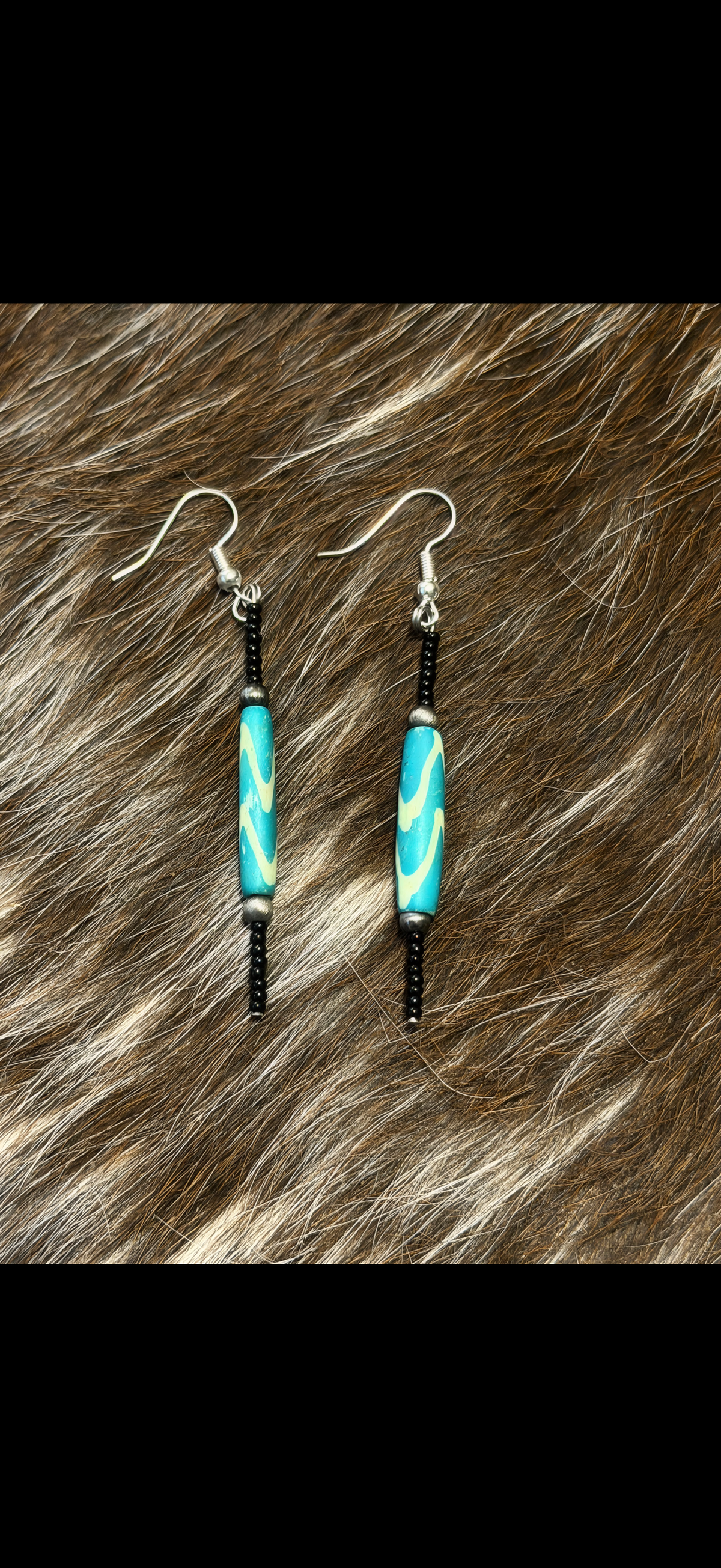 Dyed wood earrings