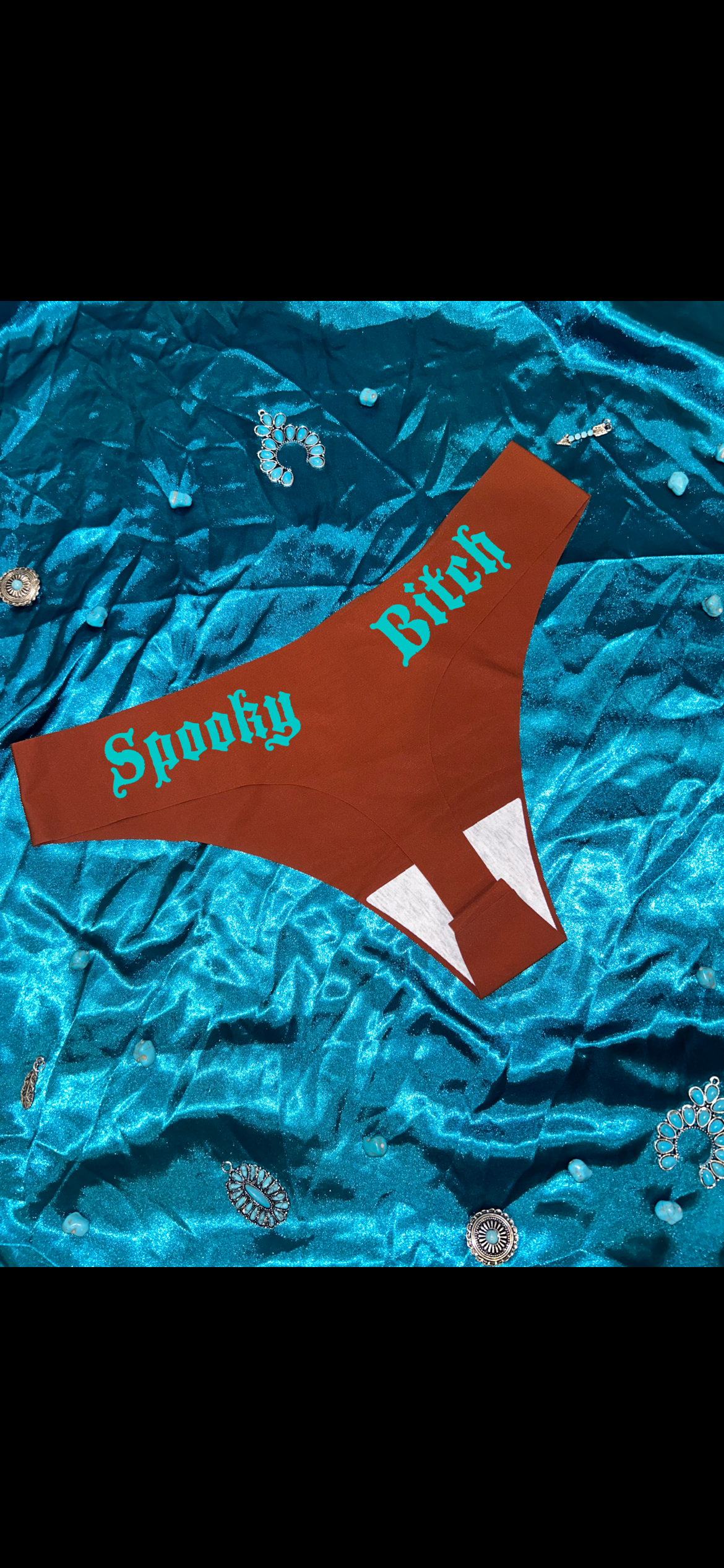 Spooky Bitch Thongs (seamless) - Red/pink/lavender