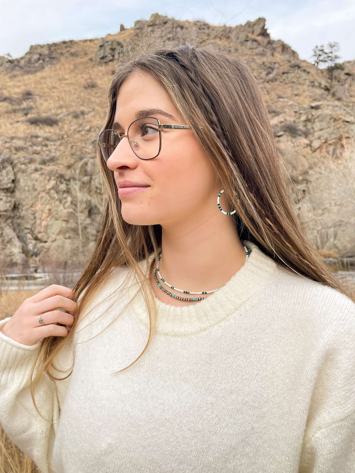 Navajo pearl and turquoise necklace