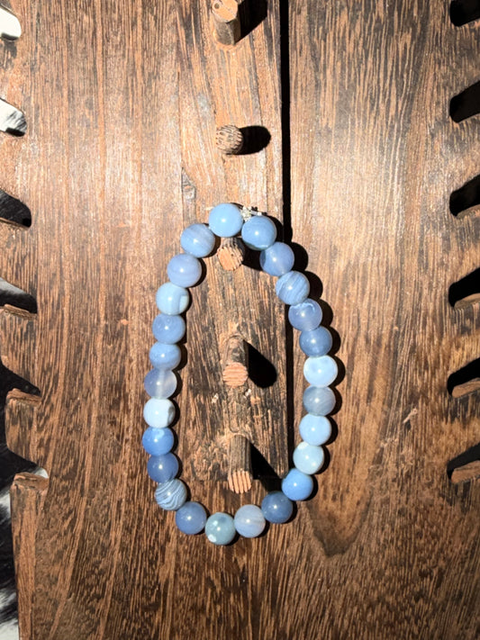 Dyed Blue Agate Bracelet